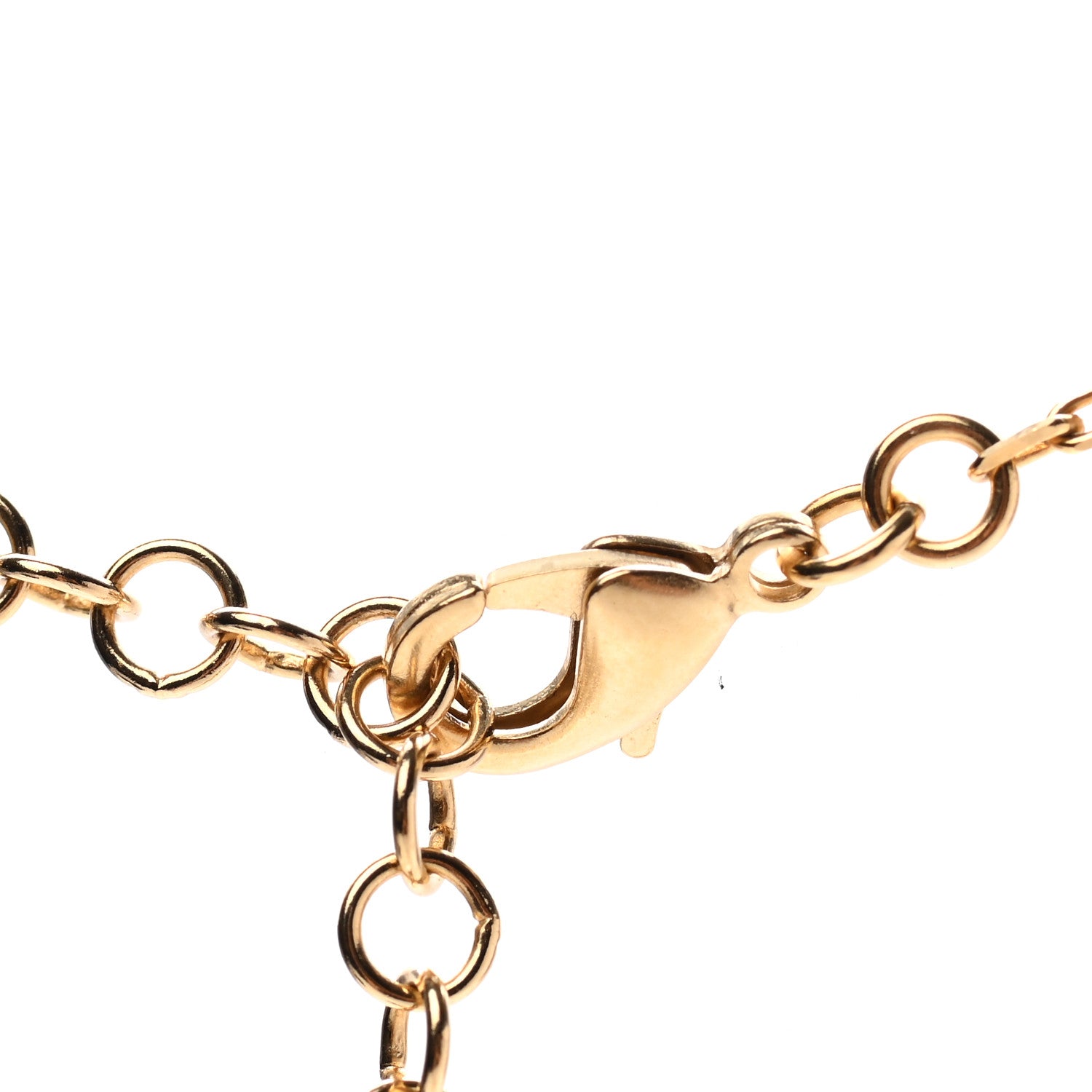 Chanel Crystal CC Chain Short Necklace Gold 5 of 7