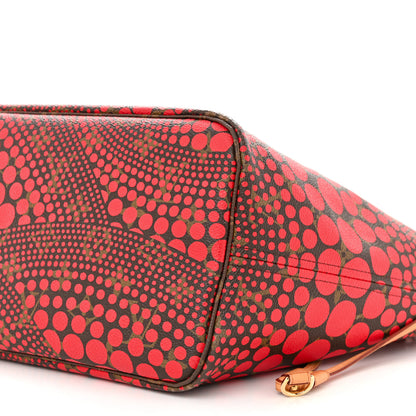 Louis Vuitton Monogram Kusama Waves Neverfull MM Red 9 of 9