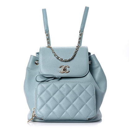 Chanel Caviar Quilted Business Affinity Backpack Light Blue 1 of 9