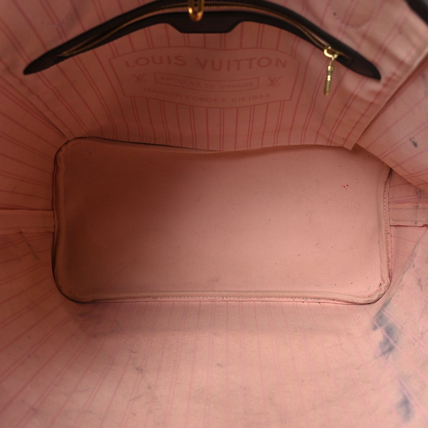 Louis Vuitton Damier Ebene Neo Neverfull MM Rose Ballerine 6 of 13