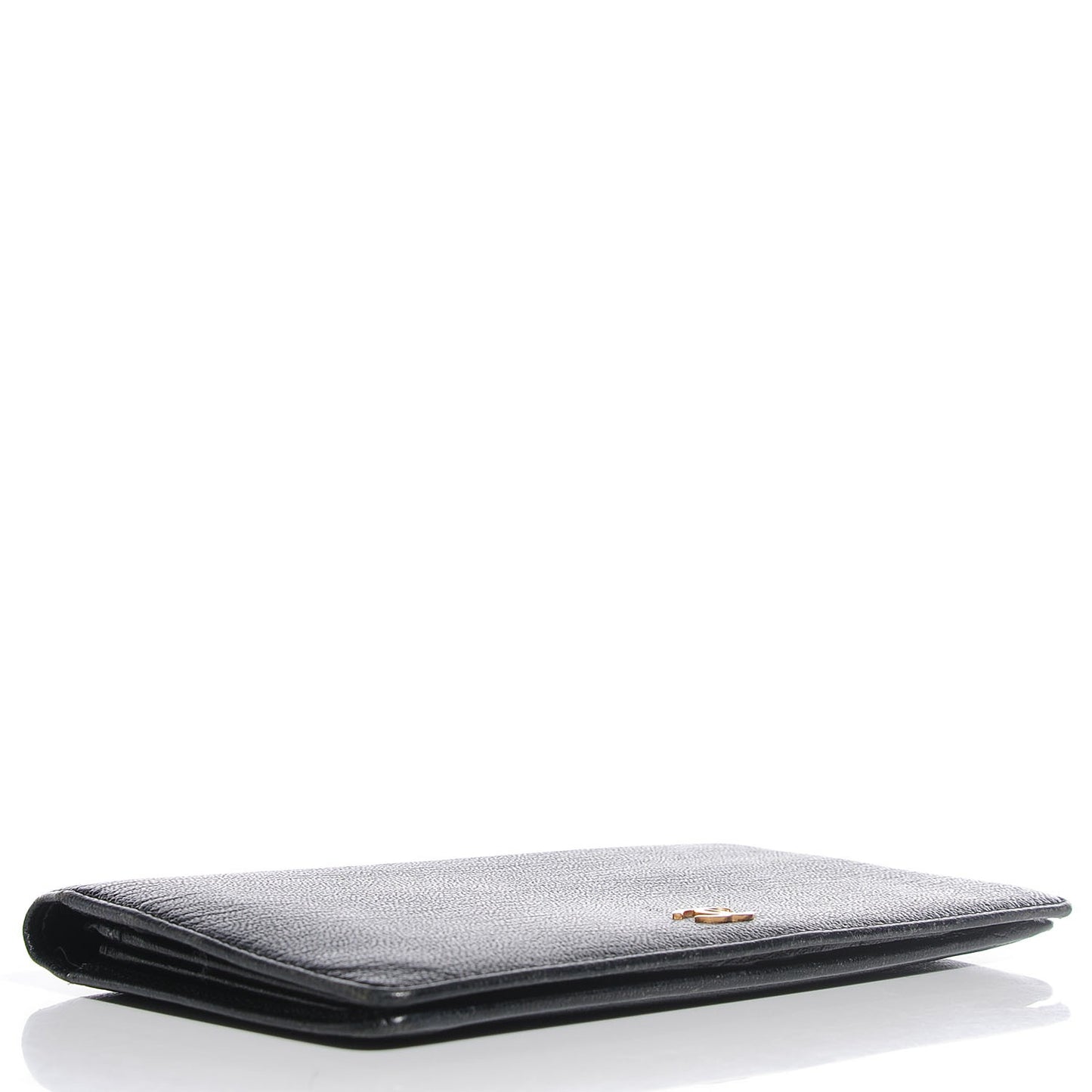 Goatskin CC Yen Wallet Black