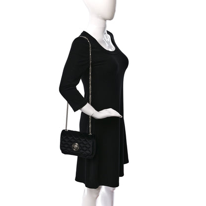 Versace Velvet Quilted Icon Crossbody Bag Black 2 of 12