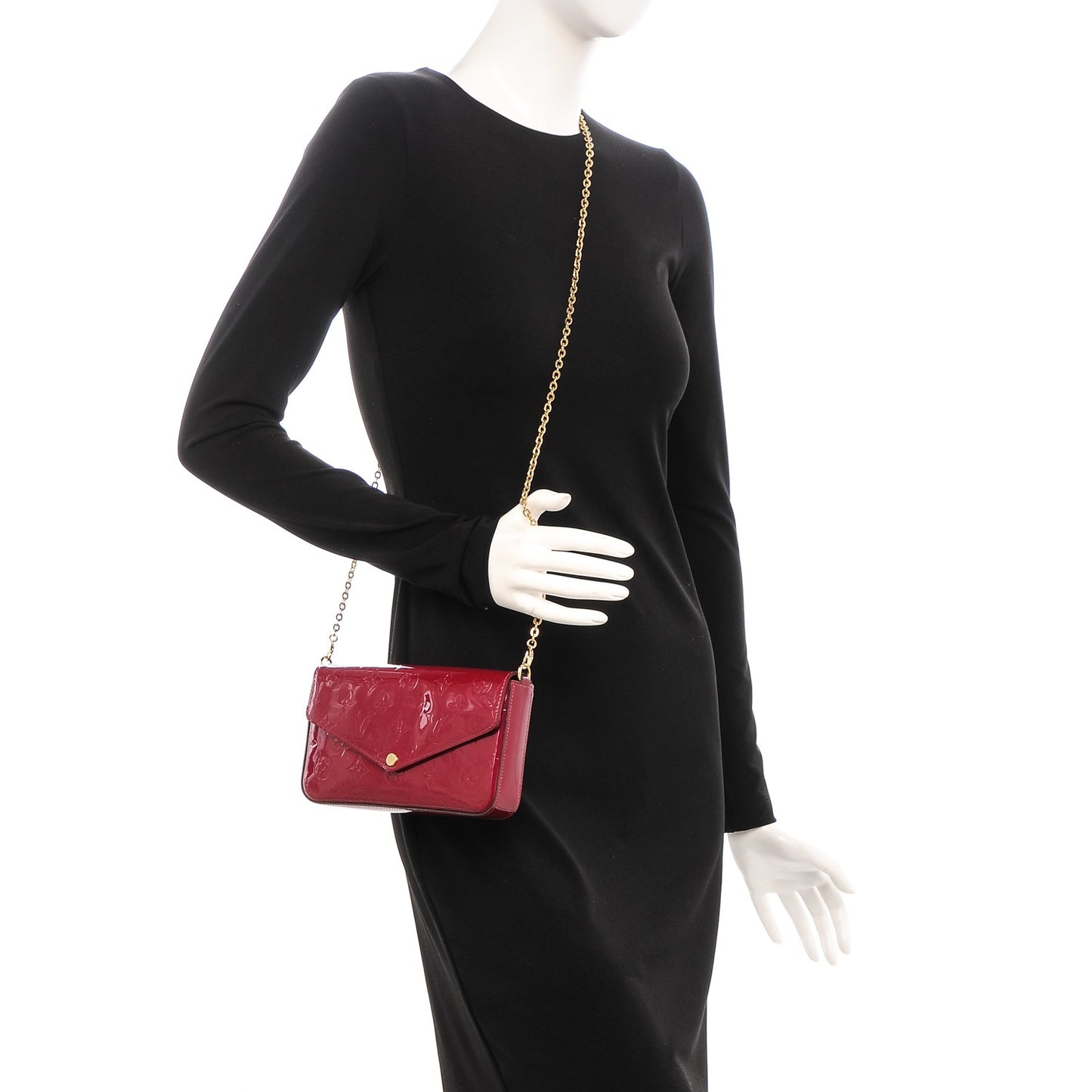 Vernis Felicie Chain Wallet Magenta