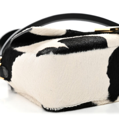 Fendi Calf Hair Baguette Black White 9 of 13