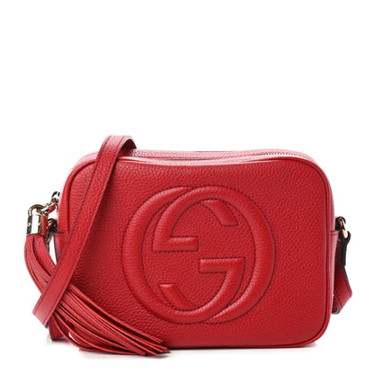Gucci Pebbled Calfskin Small Soho Disco Bag Tabasco Red 1 of 9