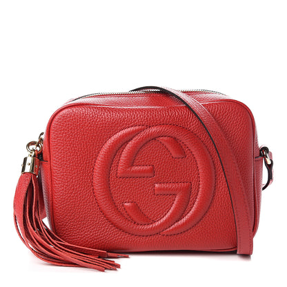 Gucci Pebbled Calfskin Small Soho Disco Bag Tabasco Red 1 of 8