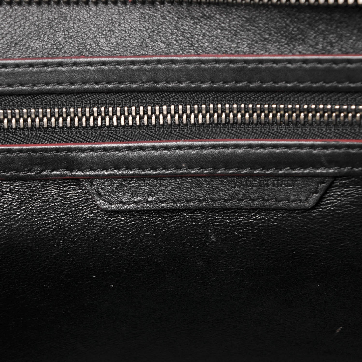 Celine Smooth Calfskin Mini Luggage Black Pink Trim 10 of 17
