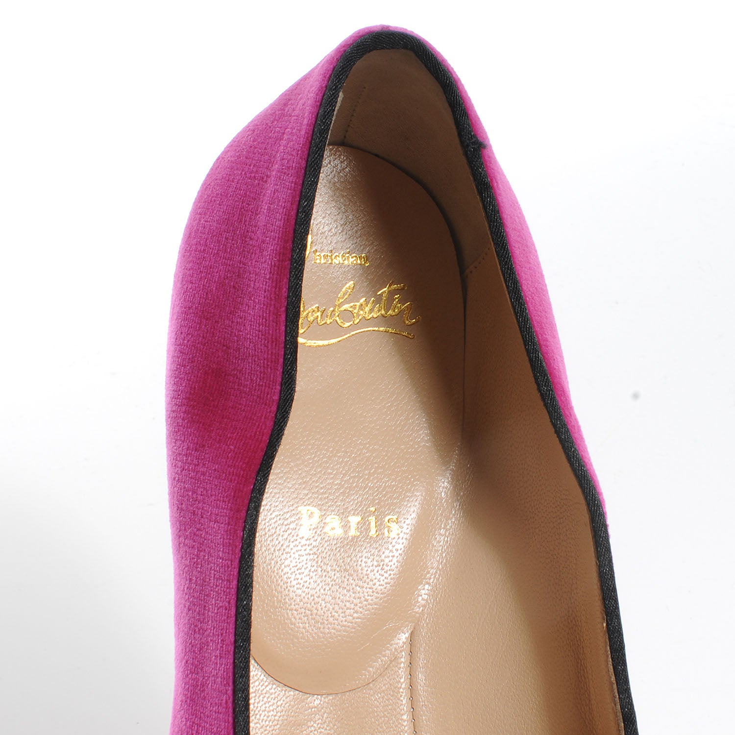 Christian Louboutin Velvet Gine Flats Grenadine 42 7 of 7