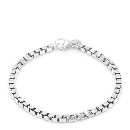 Tiffany Sterling Silver 4mm Venetian Link Bracelet 1 of 6