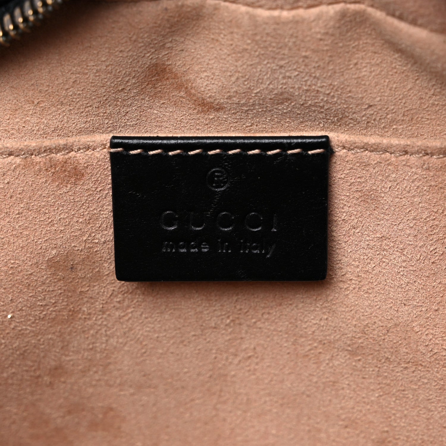 Gucci Calfskin Matelasse Small GG Marmont Chain Shoulder Bag Black 6 of 15