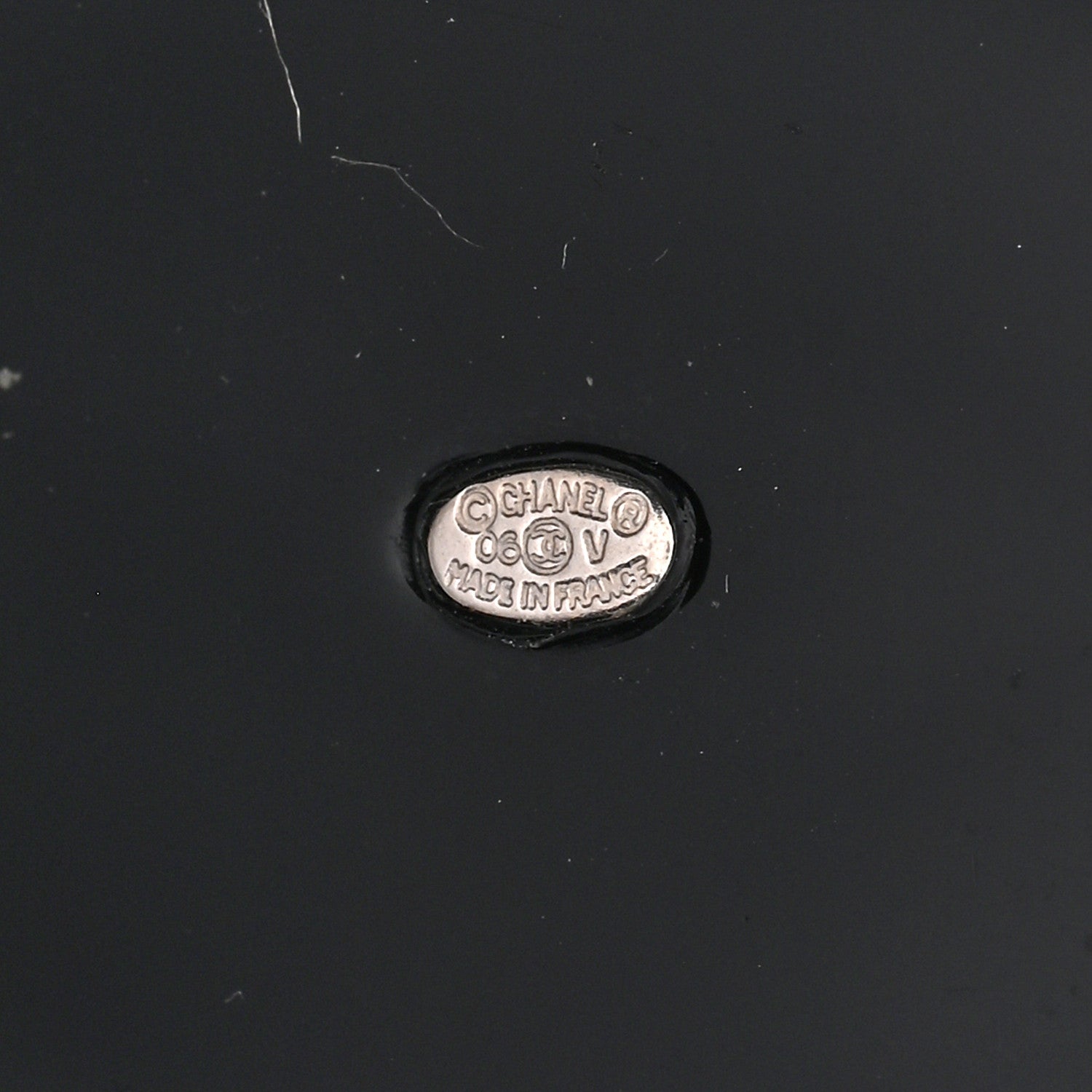 Chanel Resin CC Cuff White Black 4 of 4