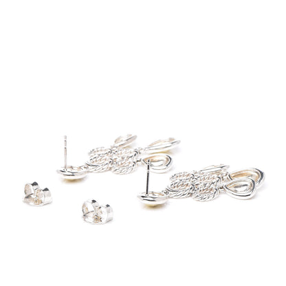 David Yurman Sterling Silver 14K Yellow Gold Chandelier Earrings 3 of 4