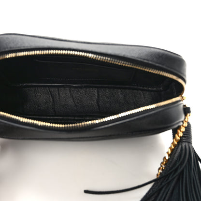 Saint Laurent Grain De Poudre Matelasse Monogram Mini Lou Camera Bag Black 5 of 12
