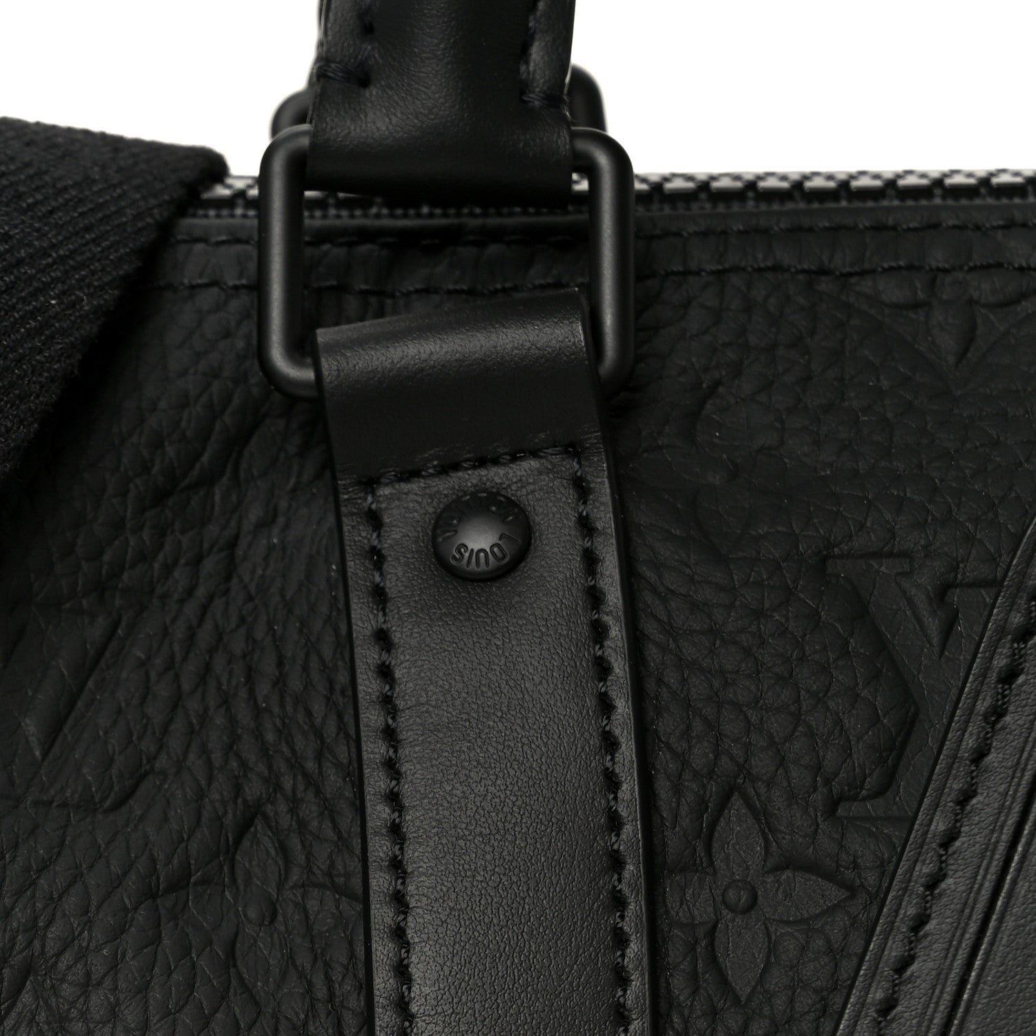 Louis Vuitton Monogram Taurillon Keepall Bandouliere 25 Black 8 of 10