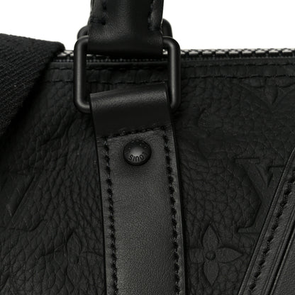 Louis Vuitton Monogram Taurillon Keepall Bandouliere 25 Black 8 of 10