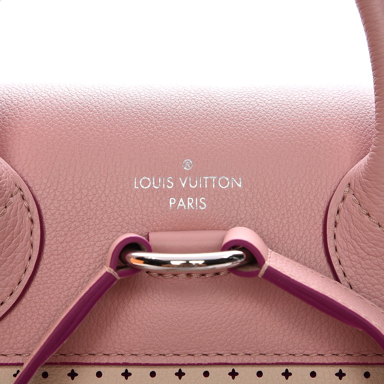 Louis Vuitton Perforated Calfskin Lockme Backpack Rose Poudre Creme 8 of 9