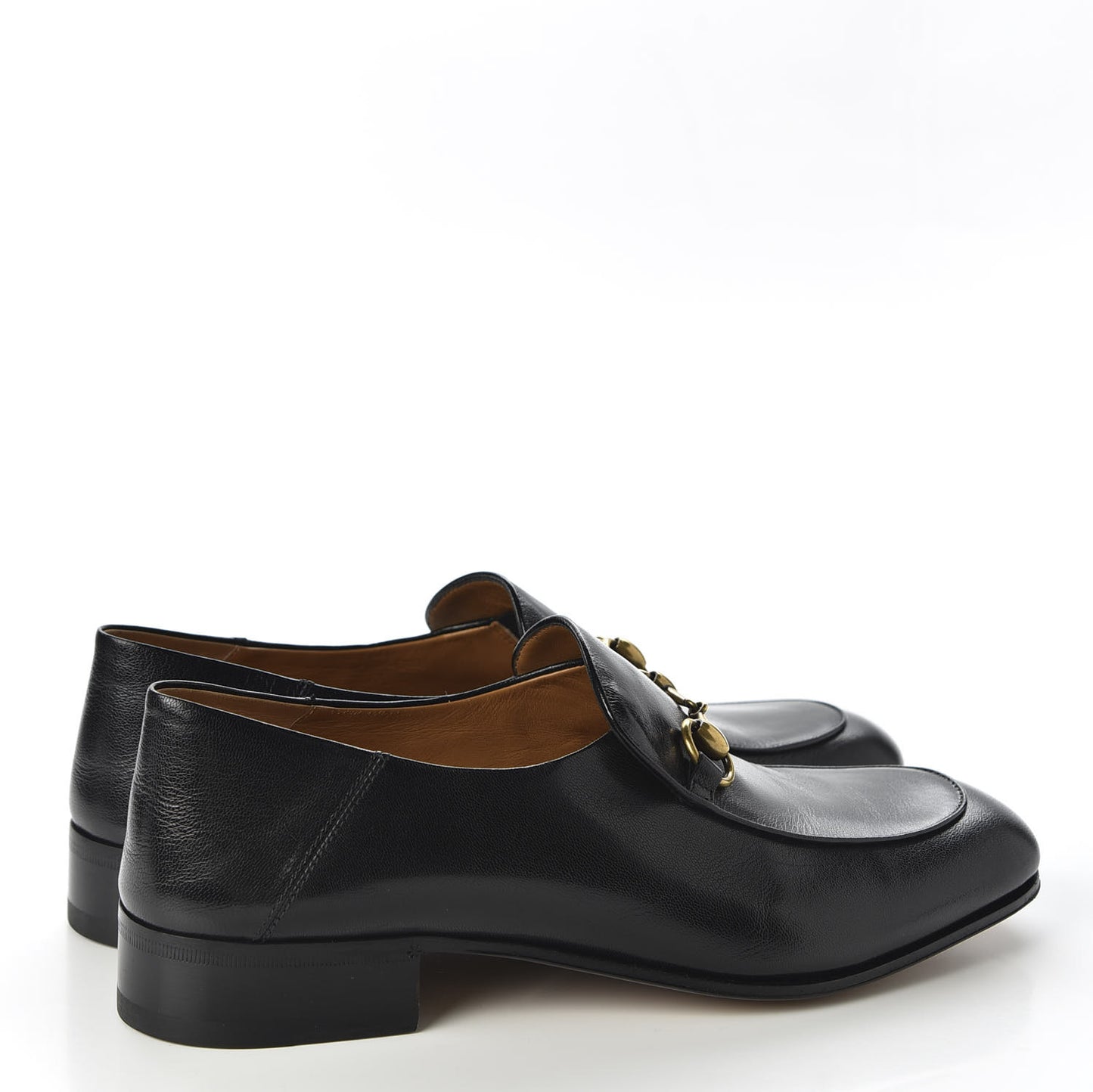 Goatskin Mens Horsebit Loafers 10 Black