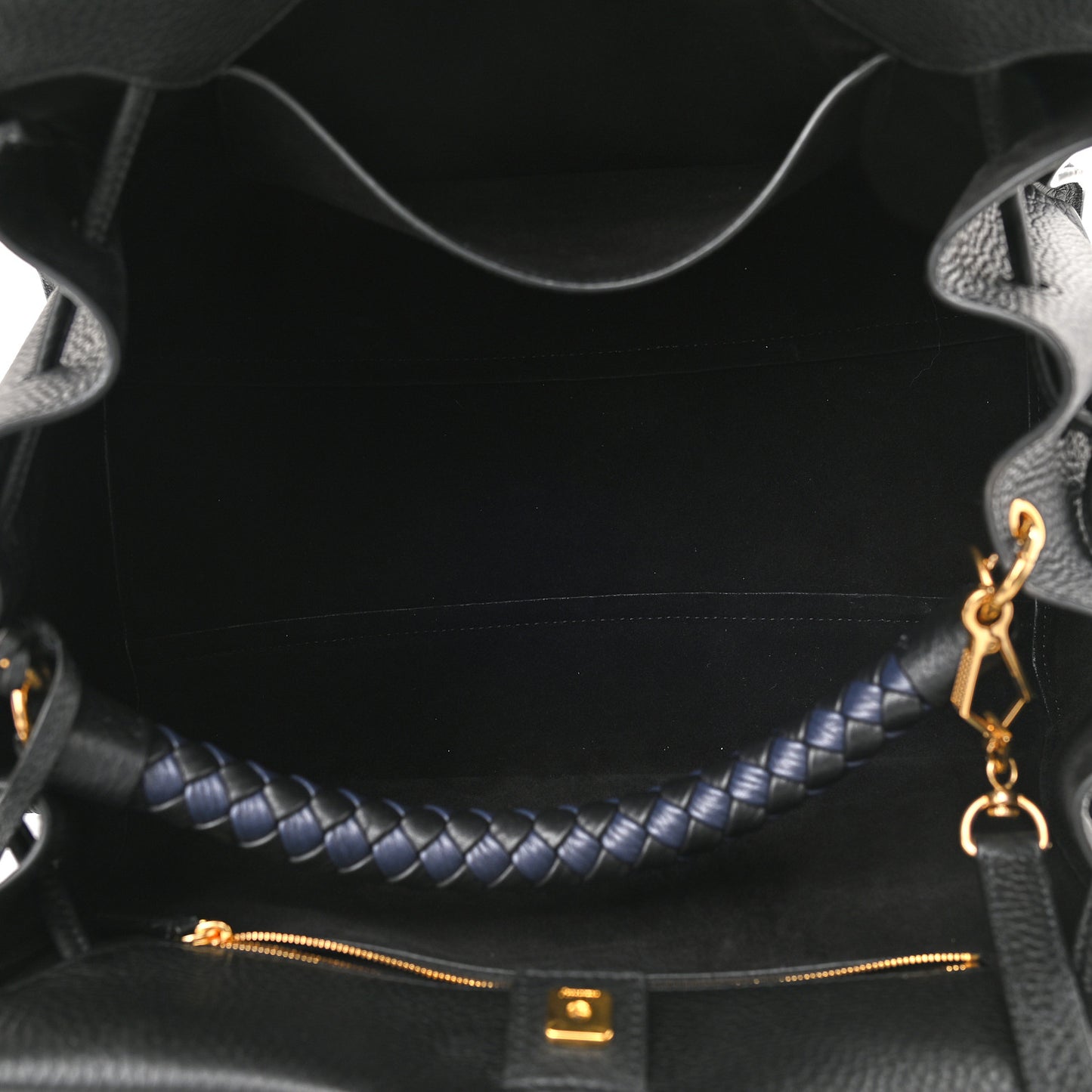 Heavy Grain Iris Tote Midnight Black