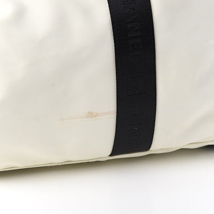 Chanel Nylon Sport Logo Duffel Bag White 11 of 13