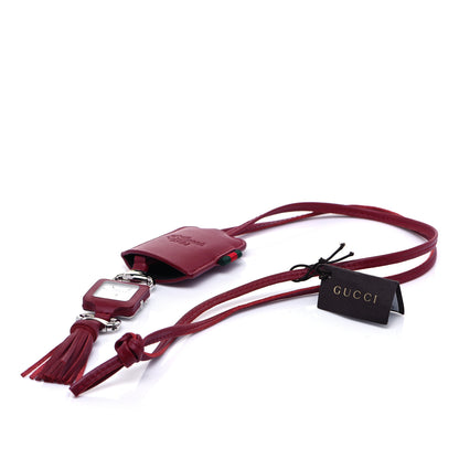 Gucci Stainless Steel Calfskin 1921 Pendant Quartz Watch Red 5 of 6