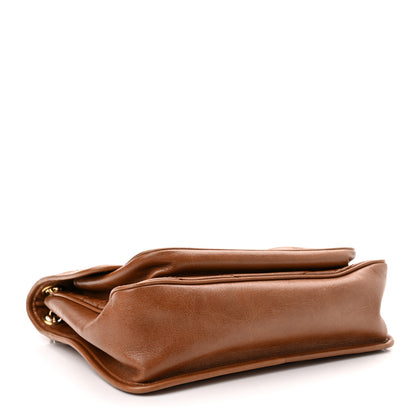 Saint Laurent Crinkled Calfskin Matelasse Monogram Medium Niki Chain Satchel Caramel 4 of 10