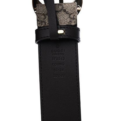 Gucci GG Supreme Monogram Interlocking G 37mm Belt 85 34 Beige Ebony Cocoa 3 of 5