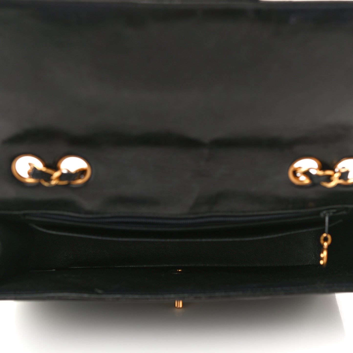 Lambskin Quilted Medium Single Flap Black