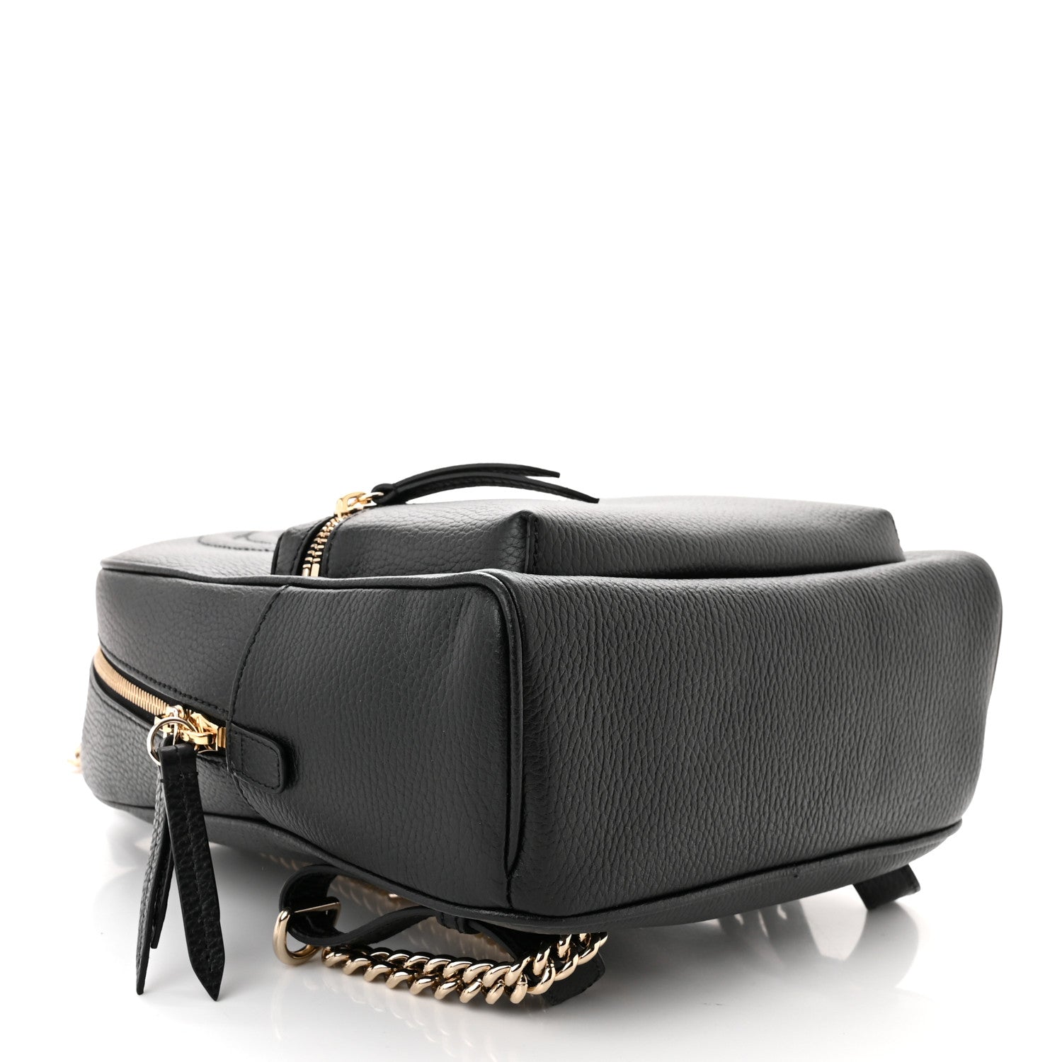 Gucci Pebbled Calfskin Soho Chain Backpack Black 4 of 10