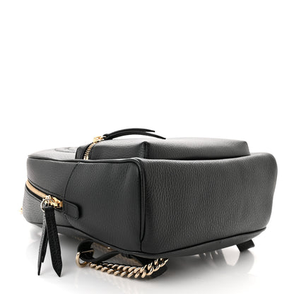 Gucci Pebbled Calfskin Soho Chain Backpack Black 4 of 10