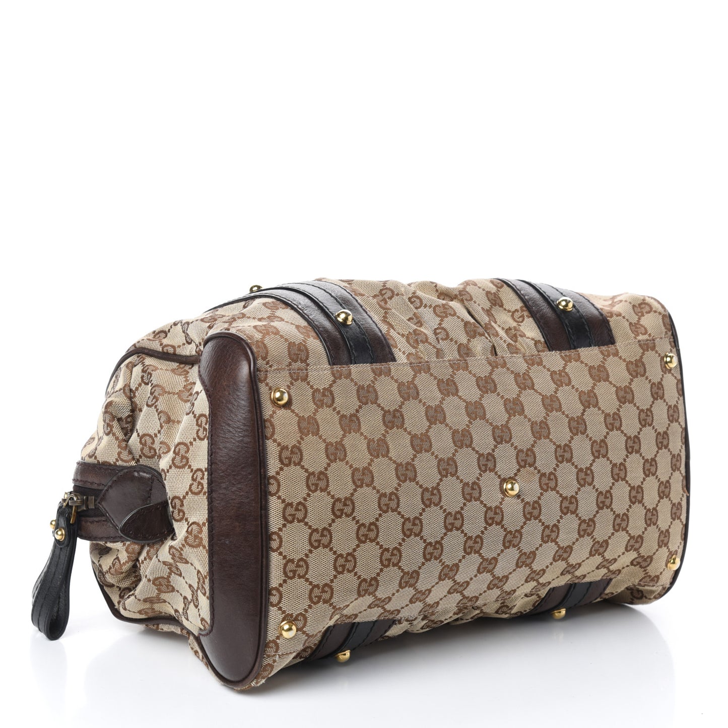 Monogram Medium Interlocking Icon Tote Dark Brown