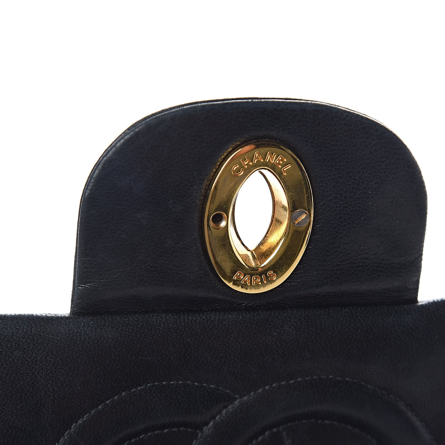 Lambskin Quilted XL Jumbo Single Flap Black