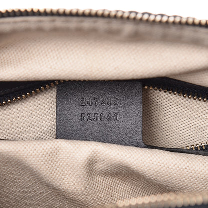 Gucci Monogram Selleria Calfskin Vintage Web Medium Boston Beige Blue 7 of 10