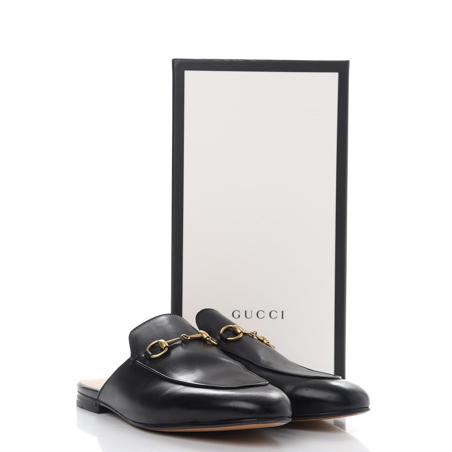 Calfskin Princetown Slippers 40.5 Black