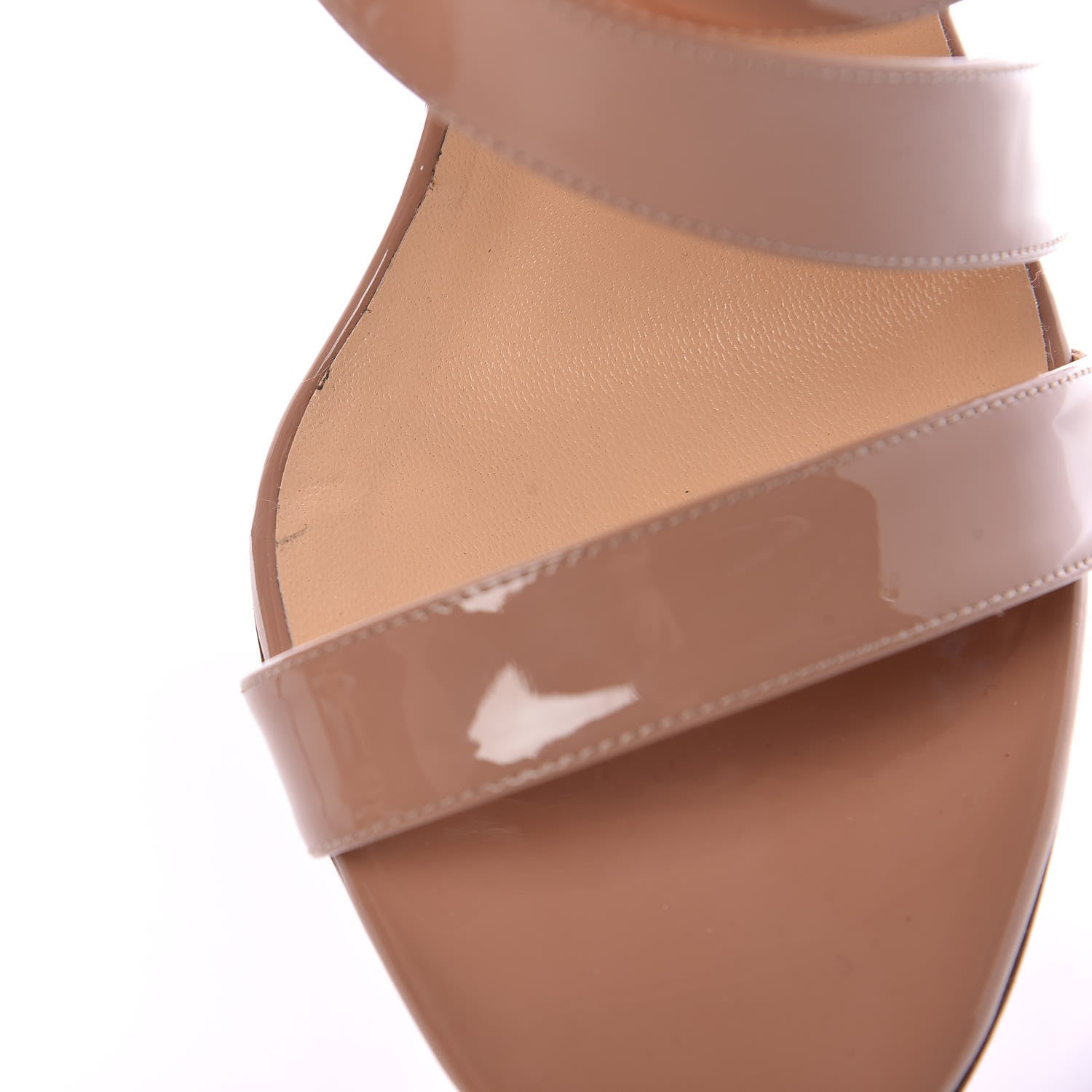 Christian Louboutin Patent World Copine 100 Sandals 39.5 Nude 10 of 11