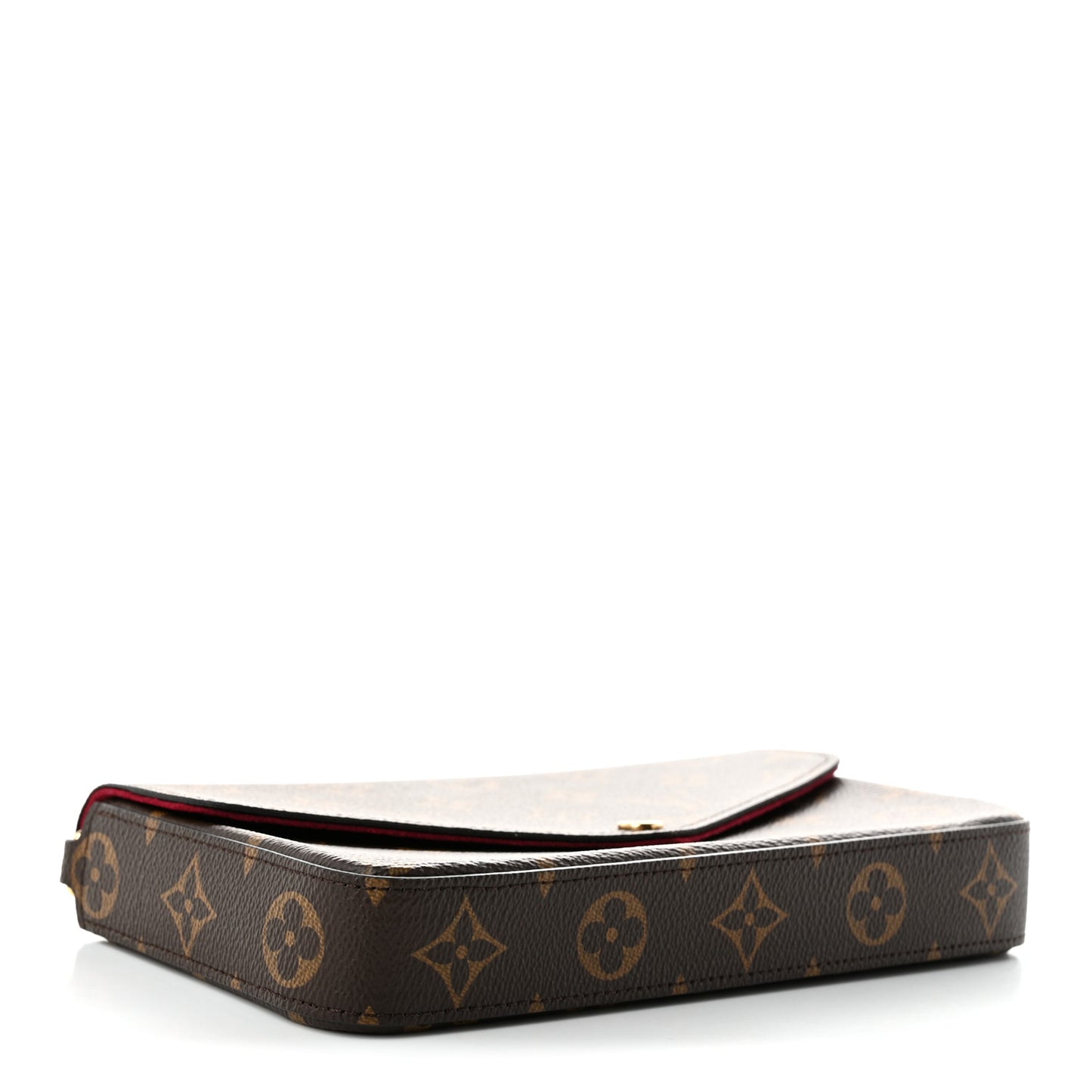 Monogram Pochette Felicie Chain Wallet Fuchsia