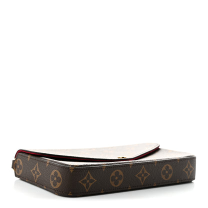 Louis Vuitton Monogram Pochette Felicie Chain Wallet Fuchsia 5 of 10