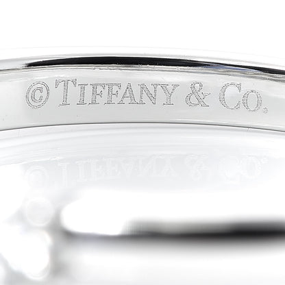 Tiffany Platinum Diamond .57ct 3mm Half Circle Embrace Band Ring 52 6 5 of 7