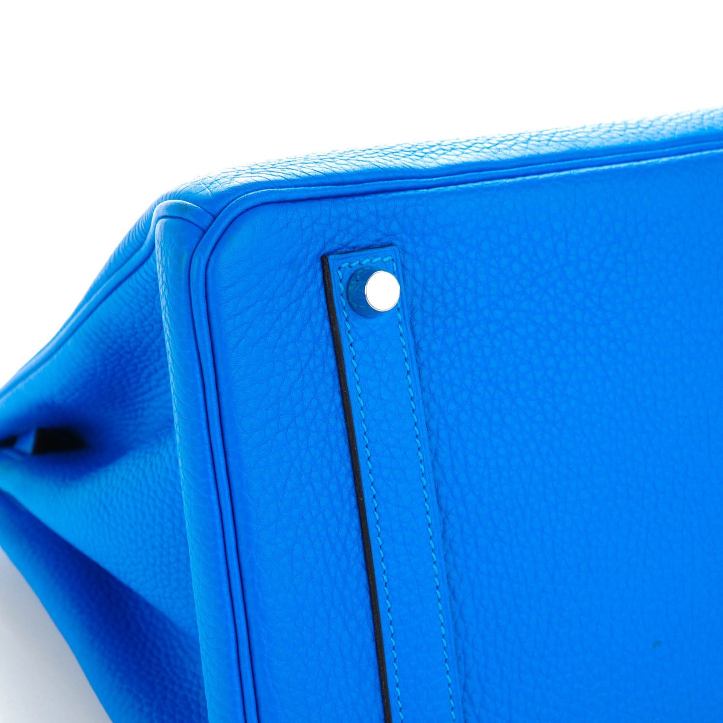 Taurillon Clemence Birkin 35 Bleu Hydra