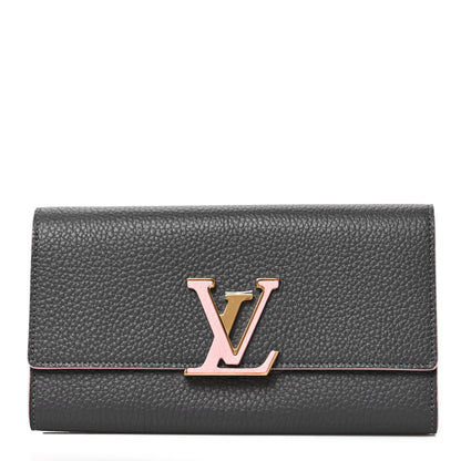 Louis Vuitton Taurillon Capucines Wallet Gris Bubble Gum 1 of 6