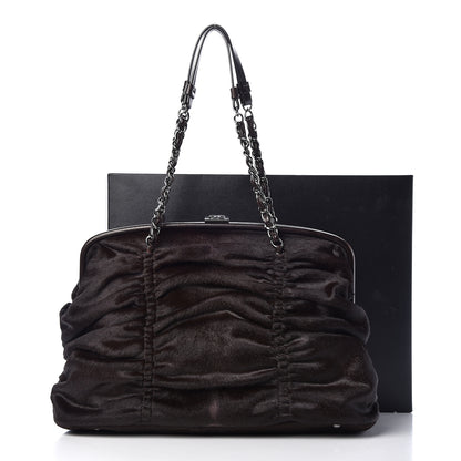 Chanel Pony Hair Sharpei Frame Tote Dark Brown 13 of 13