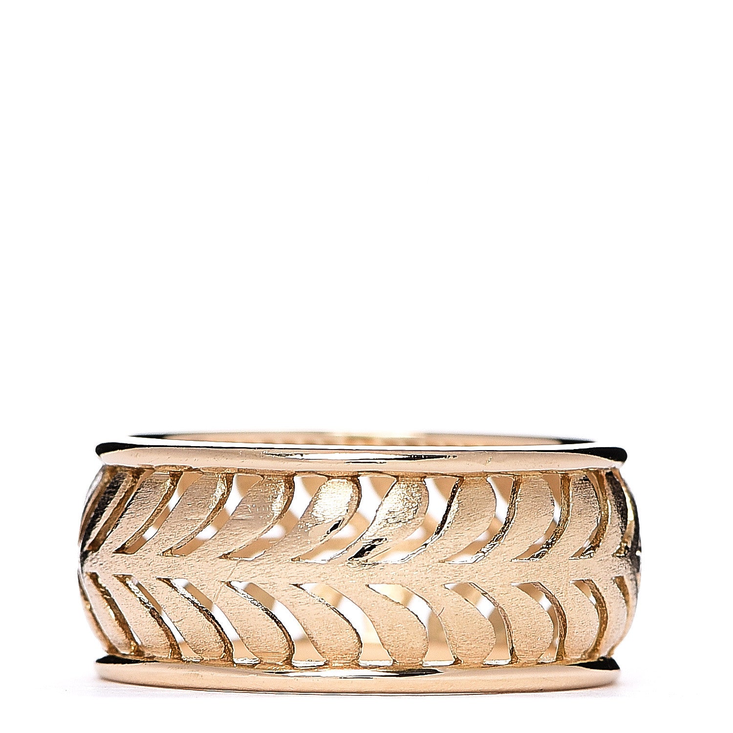 Tiffany 18K Yellow Gold Paloma Picasso Villa Palm Ring 54 7 2 of 3