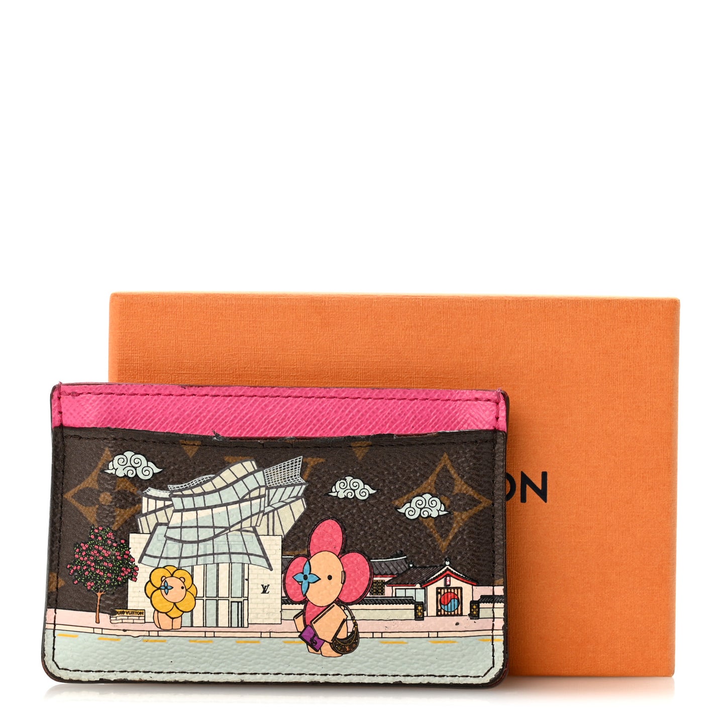 Monogram 2022 Christmas Animation Seoul Cardholder Fuchsia