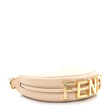 Fendi Vitello Grace Matte Nano Fendigraphy Hobo Charm Light Rose 3 of 9
