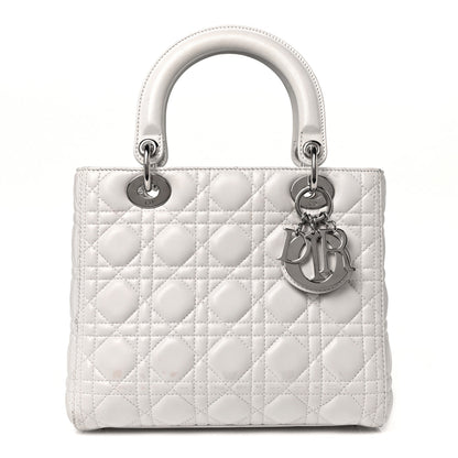 Christian Dior Lambskin Cannage Medium Lady Dior White 1 of 21