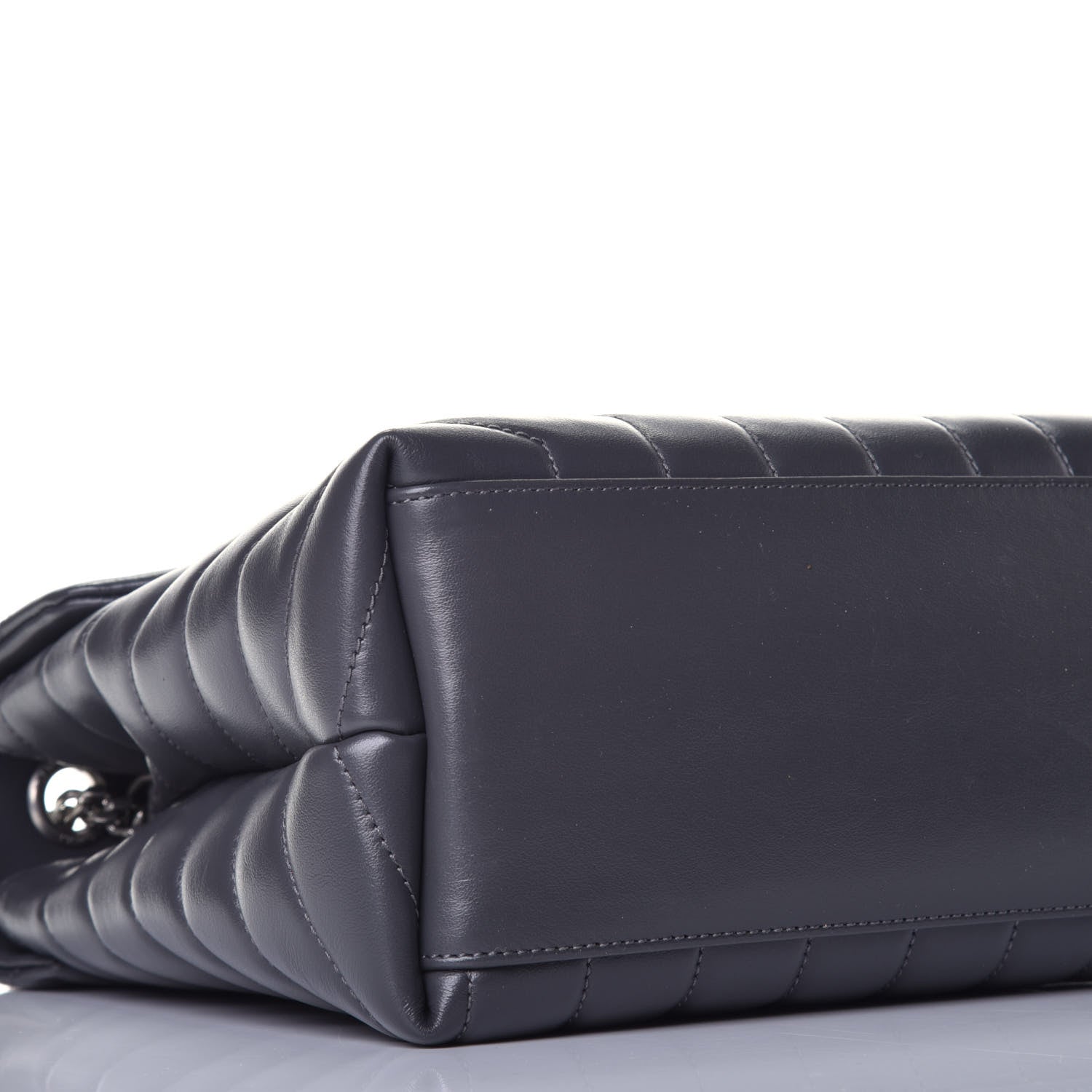 Saint Laurent Calfskin Y Quilted Monogram Medium Loulou Chain Satchel Asphalt 7 of 8