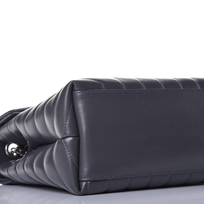 Saint Laurent Calfskin Y Quilted Monogram Medium Loulou Chain Satchel Asphalt 7 of 8