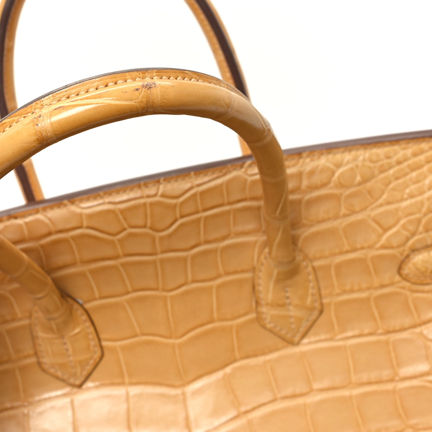 Matte Alligator Birkin 35 Paille