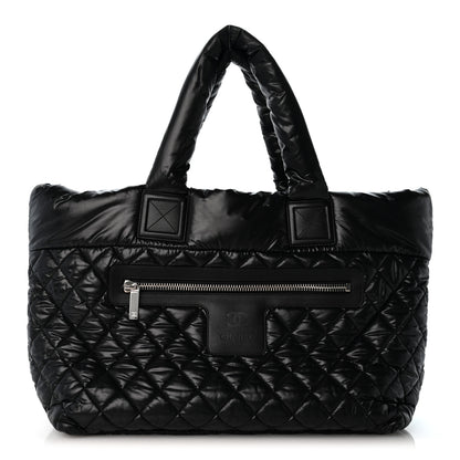 Chanel Nylon Quilted Large Coco Cocoon Tote Black 1 of 9