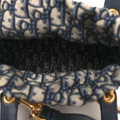 Christian Dior Wicker Oblique Medium Lady Dior Bag Blue 5 of 10