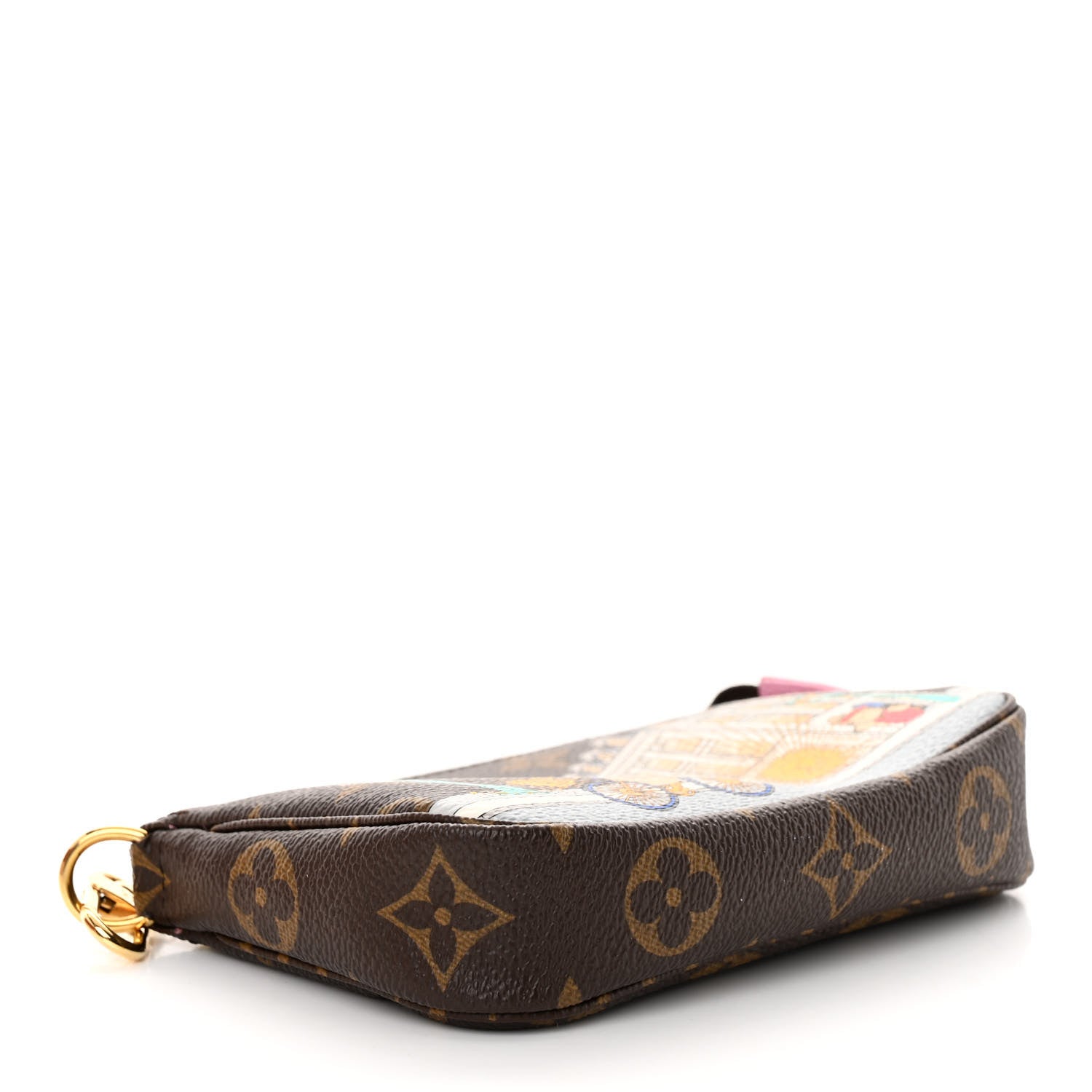 Louis Vuitton Monogram 2022 Christmas Animation Paris Mini Pochette Accessories Pink 4 of 9